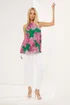 Star By Julien Macdonald Green Floral Pleated Halterneck Top - 14 Image 2