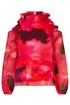 Star By Julien Macdonald Red Blurred Floral Cold Shoulder Top - 22 Image 5