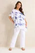 Evans Curve Navy Blue Double Layer Angel Top - 20 Image 2