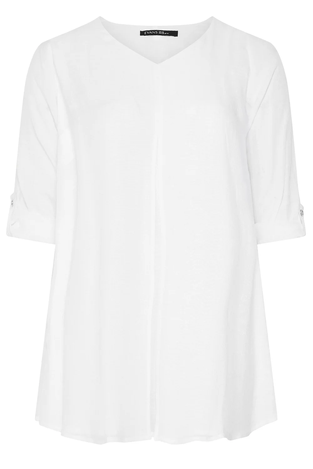 Evans Curve White Double Layer Blouse - 22-24 Image 5