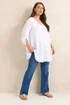 Evans Curve White Double Layer Blouse - 22-24 Image 2