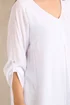 Evans Curve White Double Layer Blouse - 22-24 Image 4