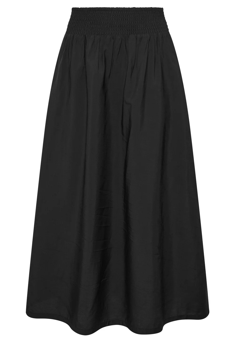 PixieGirl Petite Black Shirred Waist Midi Skirt - 12 Image 5