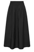 PixieGirl Petite Black Shirred Waist Midi Skirt - 12 Image 5