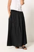 PixieGirl Petite Black Shirred Waist Midi Skirt - 12 Image 2