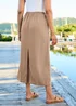 Cotton Traders Biscuit Pull-On Linen Blend Maxi Skirt - 14 Image 3