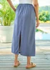 Cotton Traders Dusky Blue Pull-On Linen Blend Maxi Skirt - 20 Image 3