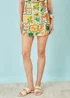 Yumi Multicolour Postcard Print Cotton Wrap Skirt - 12 Image 1