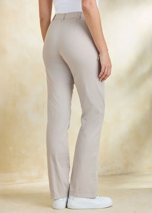Cotton Traders Dove Grey Everyday Straight Leg Trousers - 20/L31 Image 3