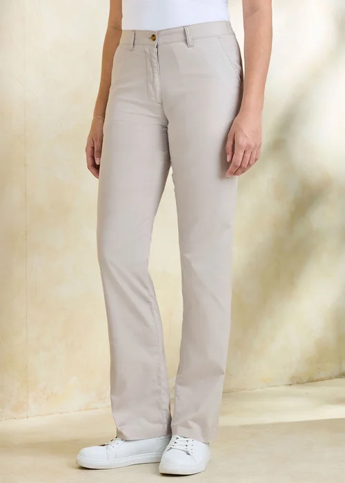 Cotton Traders Dove Grey Everyday Straight Leg Trousers - 20/L31 Image 2