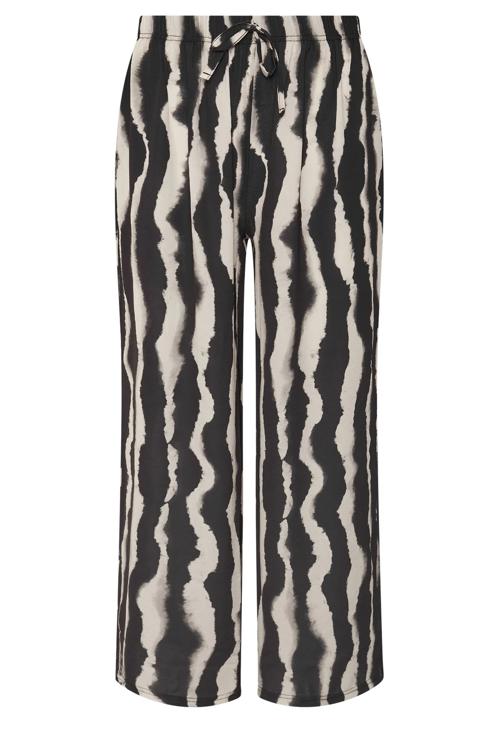 PixieGirl Petite Black Abstract Striped Wide Leg Trousers - 6/L27 Image 5