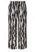 PixieGirl Petite Black Abstract Striped Wide Leg Trousers - 6/L27 Image 5