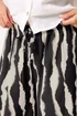PixieGirl Petite Black Abstract Striped Wide Leg Trousers - 6/L27 Image 4