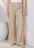 Cotton Traders Natural Viscose Linen Blend Trousers - 16/L31 Image 2