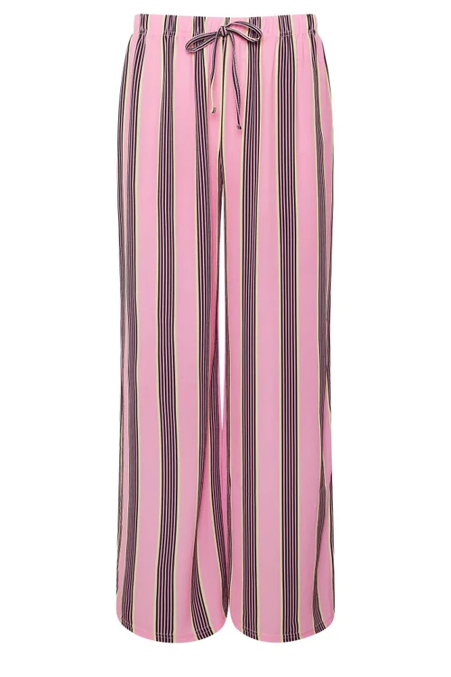 PixieGirl Petite Pink Striped Wide Leg Trousers - 14/L27 Image 5