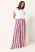 PixieGirl Petite Pink Striped Wide Leg Trousers - 14/L27 Image 1