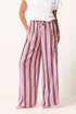 PixieGirl Petite Pink Striped Wide Leg Trousers - 14/L27 Image 2