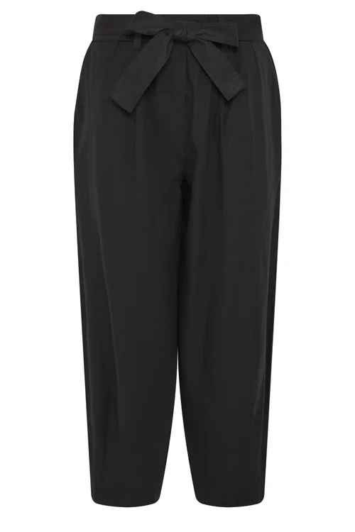 PixieGirl Petite Black Poplin Barrel Trousers - 10/L27 Image 5