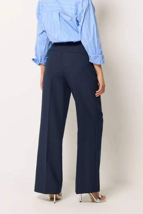 Star By Julien Macdonald Navy Blue Tailored Wide Leg Trousers - 16 Image 3