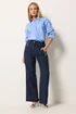 Star By Julien Macdonald Navy Blue Tailored Wide Leg Trousers - 16 Image 1
