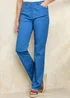 Cotton Traders French Blue Classic Straight Leg Chino Trousers - 16/L27 Image 1