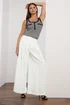 Star By Julien Macdonald White Pleated Wide Leg Trousers - 10 Image 3