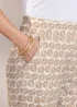 Cotton Traders Cream Pull On Printed Wide Leg Trousers - 12/L27 Image 4