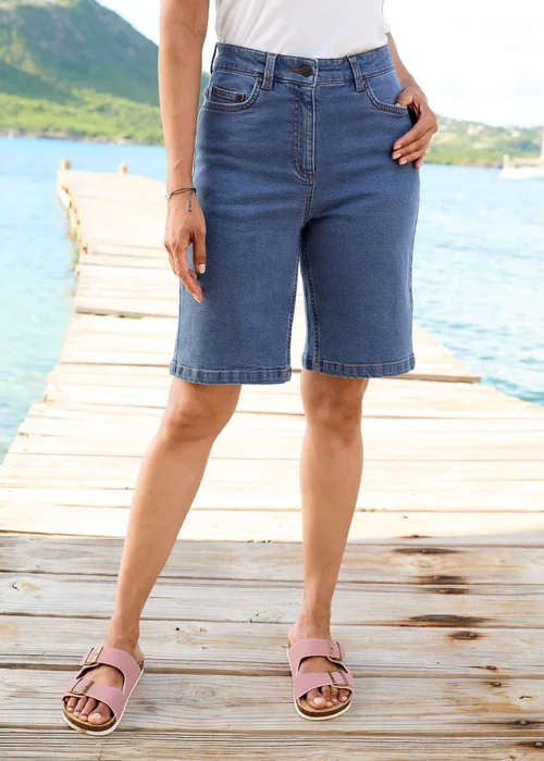 Cotton Traders Stonewash Ladies Denim Shorts - 20 Image 2