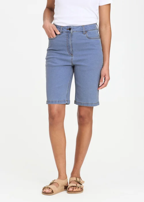 Cotton Traders Mid Stonewash Ladies Denim Shorts - 12 Image 2