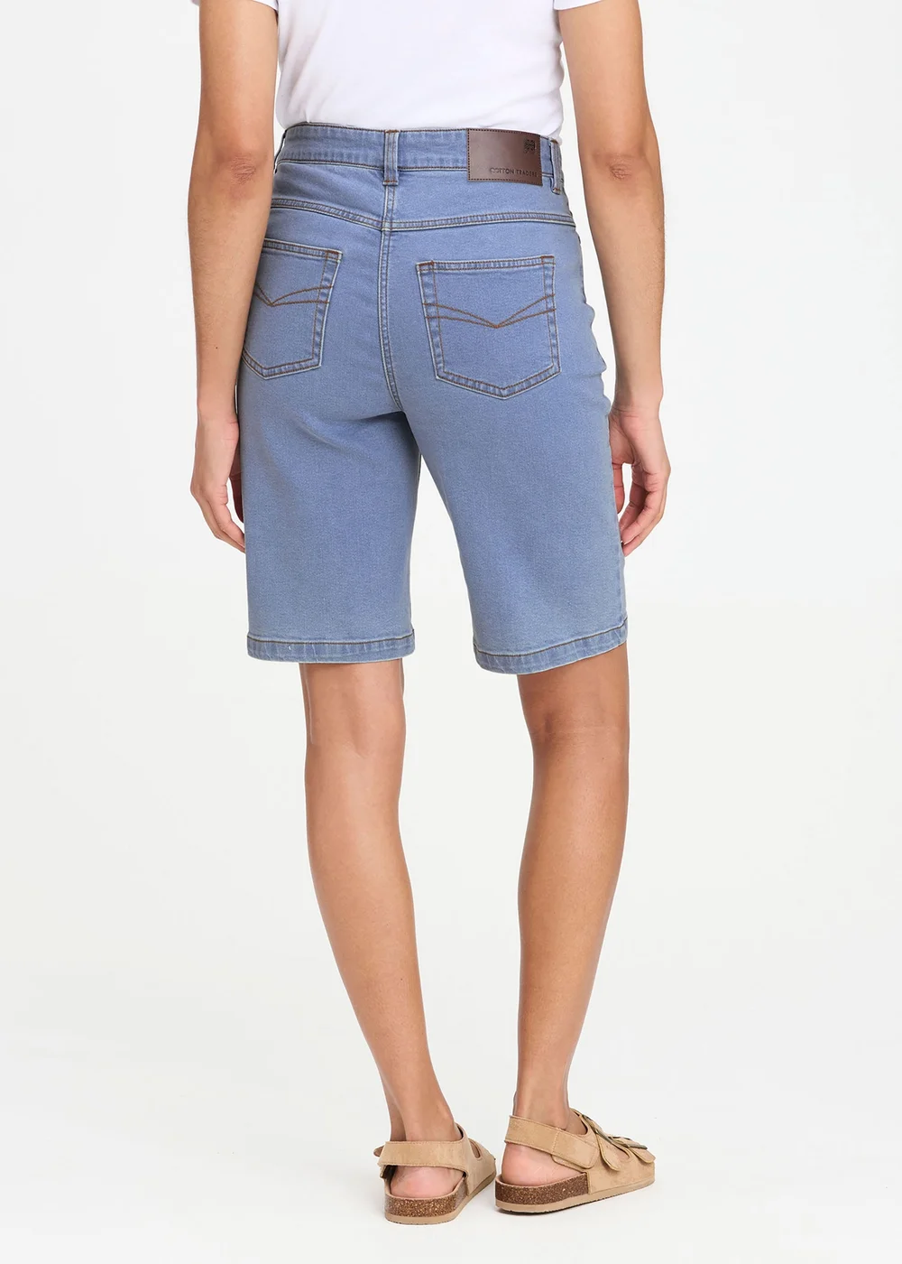 Cotton Traders Mid Stonewash Ladies Denim Shorts - 12 Image 3