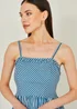 Yumi Blue Stripe Cotton Mini Sun Dress - 10 Image 4