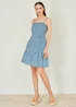 Yumi Blue Stripe Cotton Mini Sun Dress - 10 Image 2