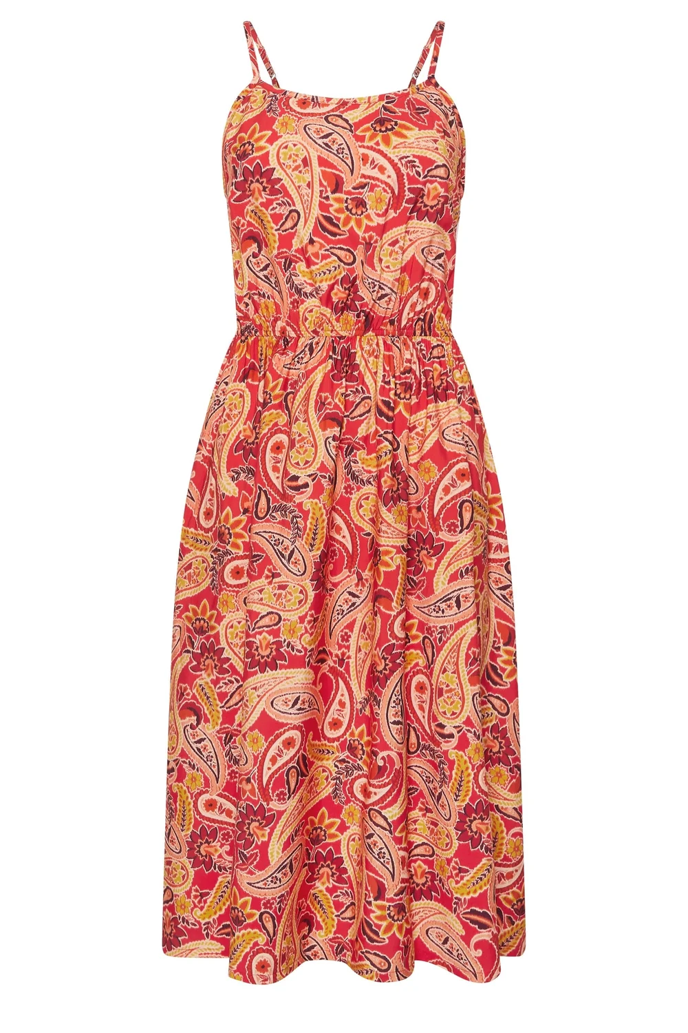 PixieGirl Petite Orange Paisley Midi Dress - 12 Image 5