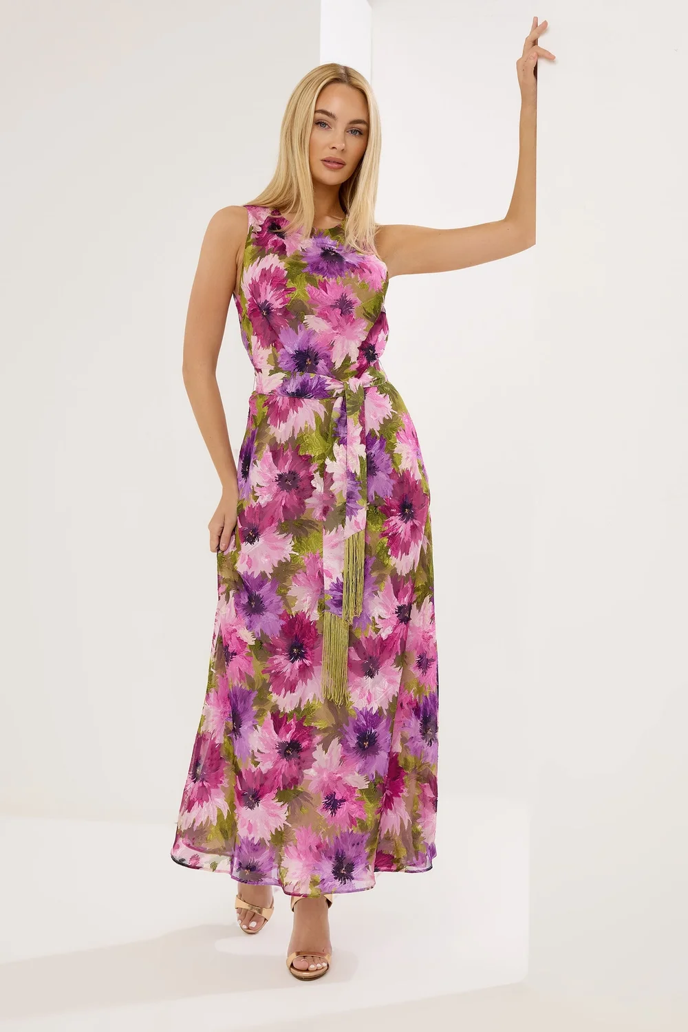Star By Julien Macdonald Pink Floral Tassel Detail Dress - 12 Image 2
