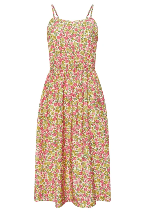 PixieGirl Petite Pink Floral Midi Dress - 12 Image 5