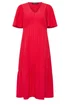 PixieGirl Petite Red Asymmetric Tiered Midi Dress - 18 Image 5
