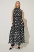 Star By Julien Macdonald Black Polka Dot Maxi Dress - 16 Image 1