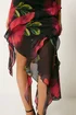 Star By Julien Macdonald Black Floral Ruffle Midi Dress - 16 Image 4