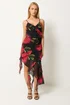 Star By Julien Macdonald Black Floral Ruffle Midi Dress - 16 Image 2