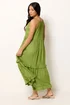 PixieGirl Petite Green Halter Neck Tiered Maxi Dress - 12 Image 3