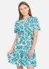 Yumi Green Leaf Print Viscose Dress - 8 Image 2