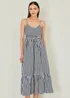 Yumi Navy Stripe Midi Sun Dress - 14 Image 1