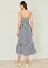 Yumi Navy Stripe Midi Sun Dress - 14 Image 2