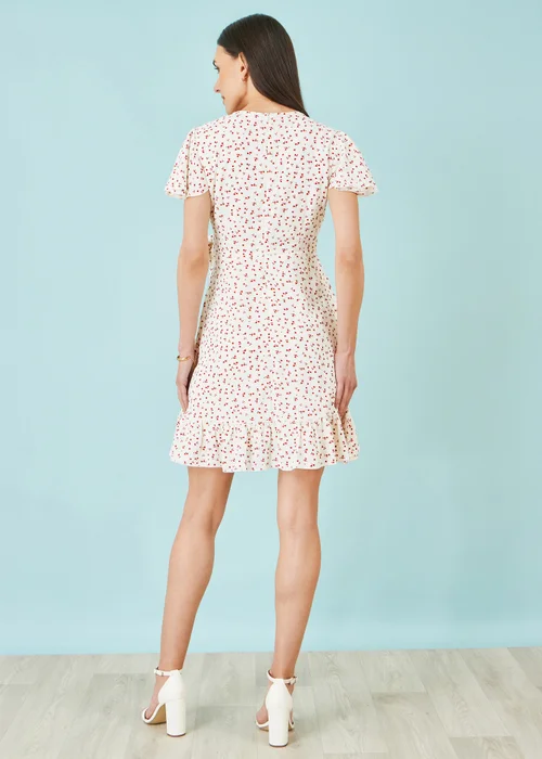 Yumi White Ditsy Print Frill Wrap Dress - 20 Image 3