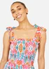 Yumi Multicolour Ikat Print Maxi Viscose Sun Dress - 10 Image 2