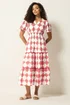 M&Co Ivory White Abstract Tile Print Maxi Dress - 12 Image 1