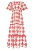 M&Co Ivory White Abstract Tile Print Maxi Dress - 12 Image 5