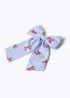 Flitzy Blue Gingham Printed Bow Hair Clip - One Size Image 1
