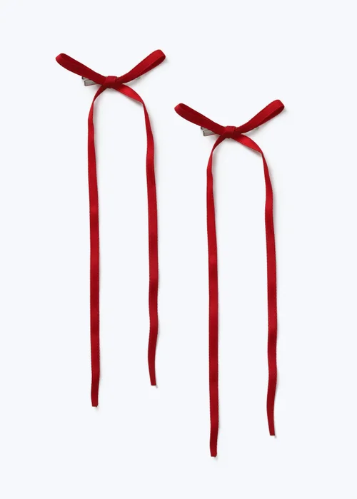 Flitzy 2pk Red Long Tail Bows - One Size Image 1