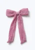 Flitzy Pink Cloth Bow Clip - One Size Image 1